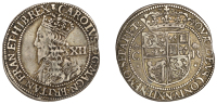 Charles I (1625-1649), Third coinage, Falconer’s Second issue, Twelve Shillings, mm. leaved thistle, colon stops...