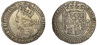Charles I (1625-1649), Third coinage, Falconer’s Second issue, Twelve Shillings, mm. leaved thistle (between...