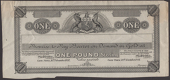 Cape Uniform Banknotes, South Africa, obverse uniface proof for £1, 16 November 1891, no signatures or serial...