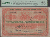 Standard Bank of British South Africa Limited, cancelled £10, 1 December 1916, serial number A/10 027888, two...