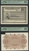 Standard Bank of British South Africa Limited, obverse and reverse uniface proofs on card for £4, 18- (1870’s),...
