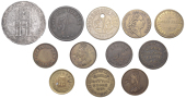 City of London: Bishopsgate, J[ames] Blythe, brass ISG, 25mm (H 111; NW 6760); Blackfriars, The Hogs, brass Penny,...