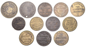 Borough of Lambeth: Brixton, The George Tavern, G. Canale, brass Fourpence by Taylor, 28mm (H 111), Sussex Arms,...
