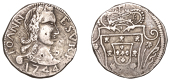 Portuguese India, José I (1750-1777), Rupia, 1744, Goa, 11.81g/1h (Gomes 77.19; KM 112). Cleaned, otherwise very...