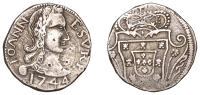Portuguese India, José I (1750-1777), Rupia, 1744, Goa, 11.81g/1h (Gomes 77.19; KM 112). Cleaned, otherwise very...
