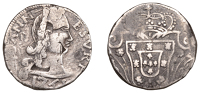 Portuguese India, João V (1706-1750), Rupia, 1751, Goa, 11.86g/1h (Gomes 77.29; KM 112). Lightly cleaned, flan flaw...
