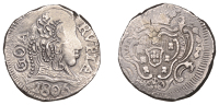 Portuguese India, Maria I (1786-1799), Rupia, 1805, Goa, 10.82g/12h (Gomes 36.13; KM 205). Cleaned, otherwise about...