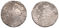 Portuguese India, Pedro IV (1826-1828), Rupia, 1828, Goa, small sphere, 11.17g/3h (Gomes 09.04; KM 248). Flan flaw...
