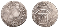 Portuguese India, Miguel I (1828-1834), Rupia, 1833, Goa, 10.86g/12h (Gomes 05.07; KM 254). Good fine, scarce	 £60-£80