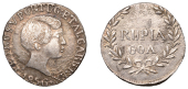 Portuguese India, Pedro V (1853-1861), Rupia, 1856, Goa, 11.03g/6h (Gomes 09.01; KM 279). About extremely fine with...