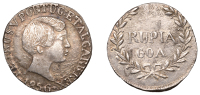Portuguese India, Pedro V (1853-1861), Rupia, 1856, Goa, 11.03g/6h (Gomes 09.01; KM 279). About extremely fine with...