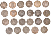 France, Napoleon III (1852-1870), Centimes (23), 1861a (5), 1861bb (4), 1861k, 1862a (7), 1862bb (2), 1862k (2),...