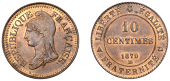 France, Government of National Defence, Essai 10 Centimes, 1870bb, Strasbourg, unsigned [by Dupré], edge plain,...