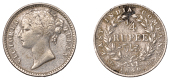 The Uniform Coinage of India, East India Company, Victoria, silver Quarter-Rupee, 1840 [1850-62], type II/I mule...