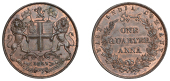 The Uniform Coinage of India, East India Company, Victoria, copper Quarter-Anna, 1857, type A/I, by R. Heaton & Sons...