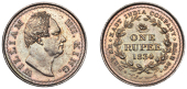 The Uniform Coinage of India, East India Company: Patterns, William IV, original silver Pattern Rupee, 1834 [March...