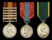 Three: Lance-Corporal P. E. Rollinson, 5th Battalion, Essex Regiment

Queen’s South Africa 1899-1902, 5 clasps,...