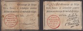 Siege of Mayence, 10 Sous (2), second issue, May 1793, serial numbers 2115 and 73638, first with three manuscript...