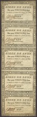 Siege of Lyon, an uncut strip of 25 Sous (5), ND (1793), manuscript signatures at left, good extremely fine to about...