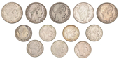 France, Third Republic (1871-1940), 20 Francs (5), 1929, 1933, 1934, 1937, 1938 (Gad. 852); 10 Francs (7), 1929-34,...