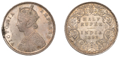 The Uniform Coinage of India, British Imperial Period, Victoria, silver Half-Rupee, 1892b, type A/I, Bombay, crowned...