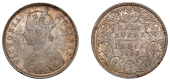 The Uniform Coinage of India, British Imperial Period, Victoria, silver Half-Rupee, 1898b, type A/I, Bombay, crowned...