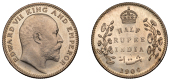 The Uniform Coinage of India, British Imperial Period, Edward VII, silver Half-Rupee, 1906, Bombay, uncrowned bust...