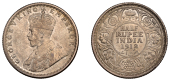 The Uniform Coinage of India, British Imperial Period, George V, silver Half-Rupee, 1912, Calcutta, crowned and...