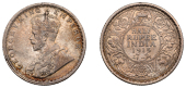 The Uniform Coinage of India, British Imperial Period, George V, silver Half-Rupee, 1915, Calcutta, crowned and...