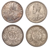 The Uniform Coinage of India, British Imperial Period, George V, silver Half-Rupees (2), both 1916, Calcutta,...
