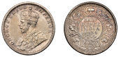 The Uniform Coinage of India, British Imperial Period, George V, silver Half-Rupee, 1934, Calcutta, crowned and...