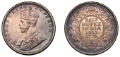 The Uniform Coinage of India, British Imperial Period, George V, silver Half-Rupee, 1913, Bombay, crowned and robed...