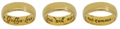 A gold posy ring, circa 1660-1680, the wide rectangular-shaped hoop inscribed to the interior in italics ‘Godlye...