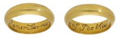 A gold posy ring, circa 1700-1720, the D-shaped band inscribed to the interior in italics ‘Remember me, as I do...