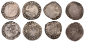 Miscellaneous Lots, Elizabeth I, Sixth issue, Shilling, mm. woolpack (S 2577); James I, Second coinage, Shilling,...