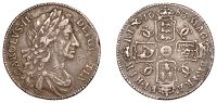 Charles II (1660-1685), Shilling, 1683, fourth bust (ESC 558; S 3381). Toned, some pitting and scratches on obverse,...