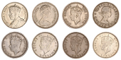 Rhodesia, Miscellaneous Shillings (8), Southern Rhodesia (6), 1932, 1937, 1939, 1946, 1947, 1951, Rhodesia and...