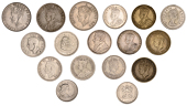 Miscellaneous, Miscellaneous African Shillings in silver (9), base metal (8), South Africa (9), 1896, 1923, 1935,...