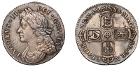 James II (1685-1688), Shilling, 1688/7 (ESC 772; S 3413). Toned, some smoothing on reverse, good very fine and rare	...