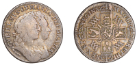 William and Mary (1688-1694), Shilling, 1693/0, stops after gratia and regina (ESC 868 var.; S 3437). Cabinet tone,...