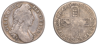 William III (1694-1702), Shilling, 1696e, first bust (ESC 1180; S 3500). About fine	 £50-£70