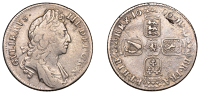 William III (1694-1702), Shilling, 1696, first bust, gvliemus (ESC 1108; S 3497). Once polished but since retoned,...