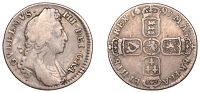 William III (1694-1702), Shilling, 1697, first bust, gvlelmus (ESC 1123; S 3497). Toned, struck slightly off-centre,...