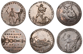 LONDON, High Holborn, Spence’s mule Halfpence (3), sailor seizing a landsman, revs. caduceus, 13.05g/6h (DH 728),...