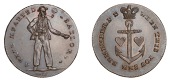 LONDON, High Holborn, Spence’s mule Halfpenny, sailor, rev. crowned anchor and hearts, edge spence dealer in coins...
