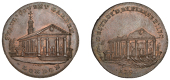 LONDON, High Holborn, Skidmore’s mule Halfpenny, St Paul’s Covent Garden, rev. church ruins, 8.69g/6h (DH 522a)....
