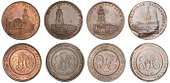 LONDON, Skidmore’s Churches, Halfpence (4), Basinghall Street, St Michael’s, 13.84g/11h (DH 545); Bishopsgate,...