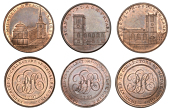 LONDON, Skidmore’s Churches, Halfpence (3), Blackfriars, St Ann’s, 1797, 9.47g/6h (DH 554); Botolph Lane, St...