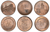 LONDON, Skidmore’s Churches, Halfpence (3), Coleman Street, St Stephens, 13.17g/12h (DH 570); College Hill, St...
