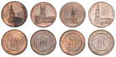 LONDON, Skidmore’s Churches, Halfpence (4), St Giles, St Giles in the Fields, 14.13g/12h (DH 587a); Snow Hill, St...
